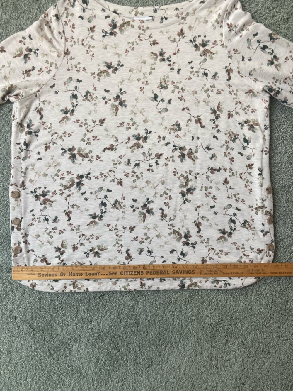 J Jill Floral Heathered Tunic Long Sleeve XL Petite Excellent Condition - Picture 8 of 8